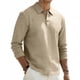 thumbnail image 1 of Ceisia Men's Breathable Linen Blend Long Sleeve Polo Shirts, Relaxed Fit Casual Collared Shirts for Daily Wear Gifts, 1 of 9