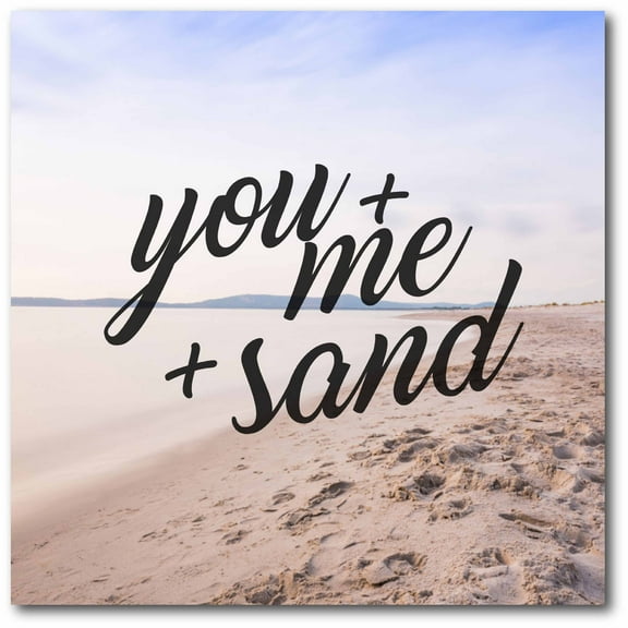 You Me Sand Gallery-Wrapped Canvas Wall Art, 16x16