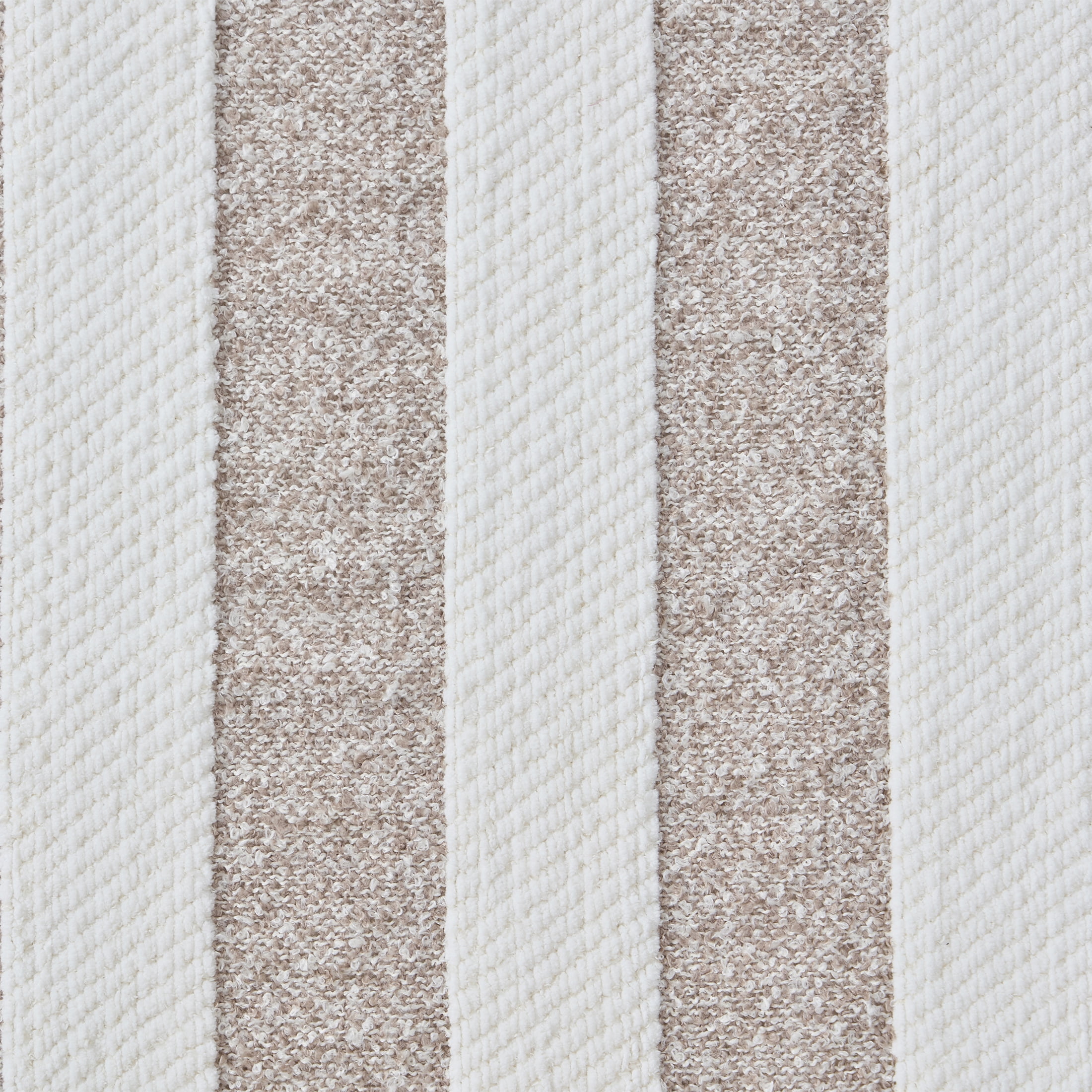 Beautiful Porcini Taupe Chenille Striped Throw by Drew Barrymore, 50" x 60"
