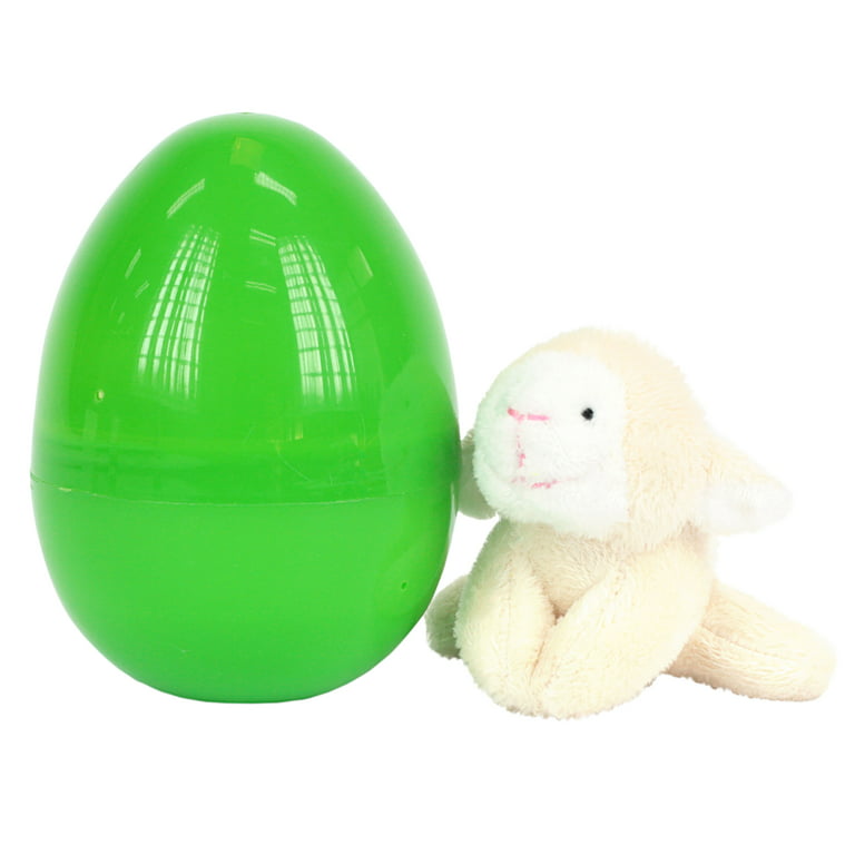 Fun Little Toys 72 Pcs 6 Colors Plastic Easter Eggs with 100 Pcs Glow Sticks