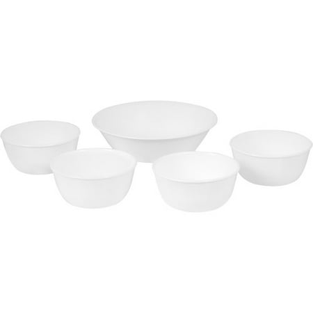 Corelle Livingware 5-Piece Snack Set, Winter Frost White