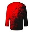 thumbnail image 3 of ZCFZJW Mens Color Block Shirts Casual Tie Dye Summer Half Sleeve Round Neck Pullover Tops Big and Tall Regular Fit Soft Cotton Basic Workout T-Shirts Red M, 3 of 4