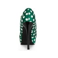 thumbnail image 2 of BLISSFUL STEP Women's Shoe Polka Dots Mary Janes Stiletto Heels Platform Ankle Strap Close Toe  Pumps Dark Green 7.5, 2 of 7