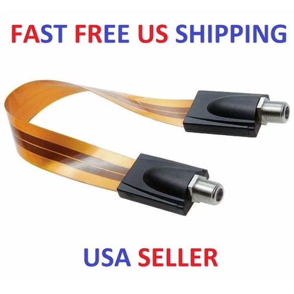 Ghost Wire Flat Rg6 Coax Jumper Cable Extreme Slim Flat Window Usa Fast Shipping