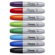 Sharpie Permanent Markers, Chisel Tip, Classic Colors, 8 Count