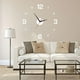thumbnail image 3 of Reloj de pared grande, reloj de pared sin perforaciones, reloj de pared silencioso moderno, reloj colgante luminoso para salas de estar/dormitorios, plata, 3 of 4