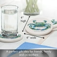 thumbnail image 3 of Thirstystone Teal Crab 4-Pack Round Absorbent Stone Coasters, 3 of 7