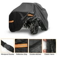thumbnail image 4 of Unique Bargains Housse de VTT pour Honda Fourtrax-Rancher Imperméable 4 Roues Housse de Quad Extérieur Soleil Pluie Rangement Protection 210D-PU Noir 84.65"x47.64"x50.39 Pouces(L*W*H), 4 of 5