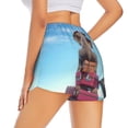 thumbnail image 3 of Vsdgher Elephant Sits Print Women's Running Double Layer Shorts High Waisted with Pockets Elastic Yoga Workout Athletic Gym Sports, 3 of 8