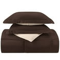 thumbnail image 2 of Clara Clark Luxury Soft Down Alternative Reversible Comforter Set, Queen, Chocolate/Cream, All Season, 3 Piece, 2 of 5