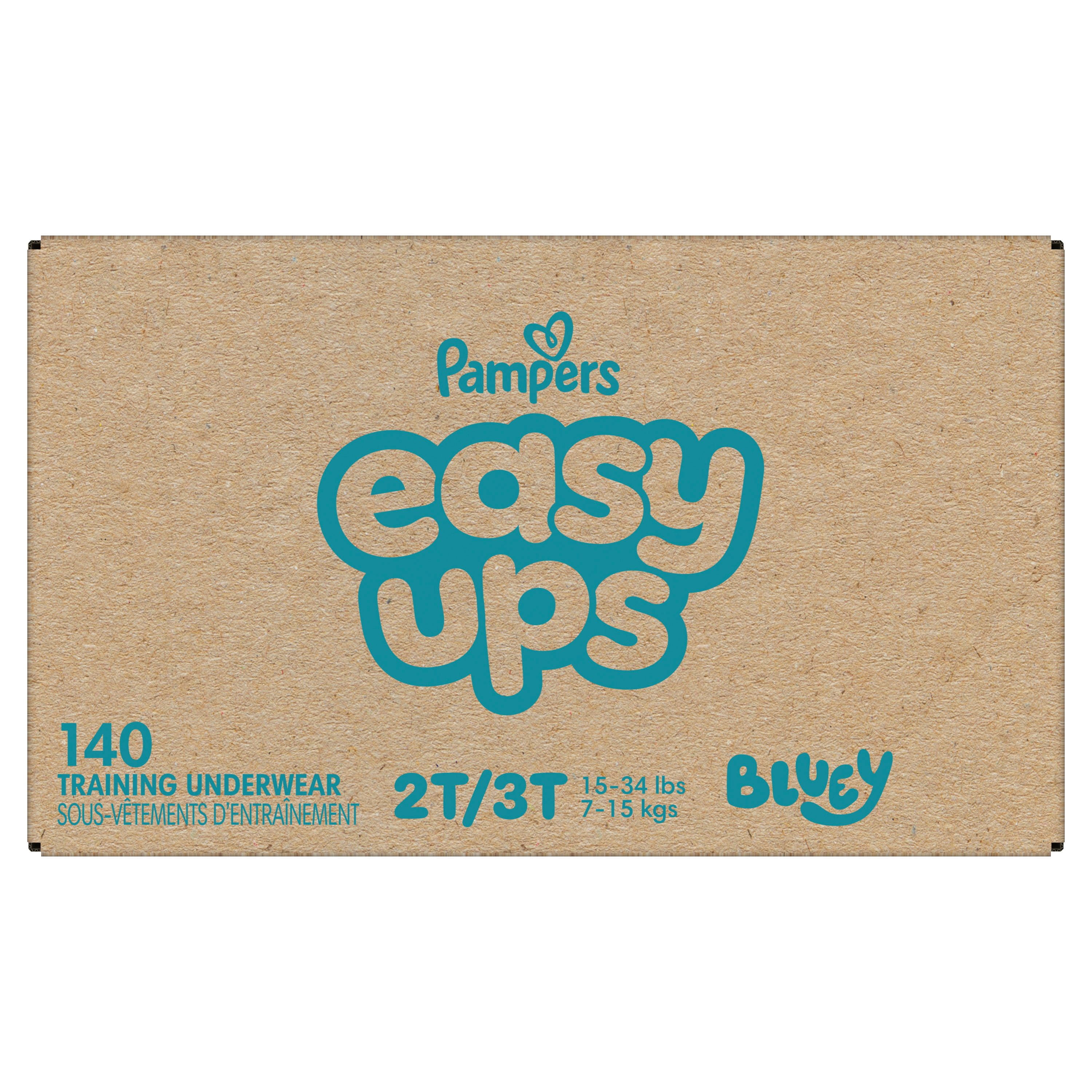 Sous-vêtements d’entraînement Pampers Easy Ups, taille 4 (2T3T), 140 unités