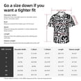 thumbnail image 3 of Pattern With Numbers Men's 3d Print Casual Button Down Shirts, Novelty Hawaiian Short Sleeves 3xl, 3 of 8