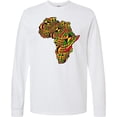thumbnail image 3 of Inktastic African Continent with Pattern-black History Month Long Sleeve T-Shirt, 3 of 5