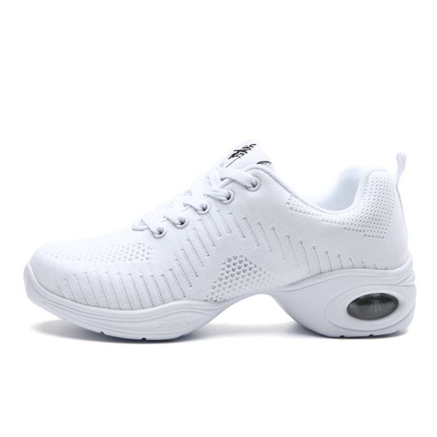 Zapatillas de baile para mujer, zapatos de malla tejida, cómodos, modernos, para Jazz, para deportes al aire libre, 2023