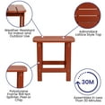 thumbnail image 4 of Flash Furniture Charlestown All-Weather Poly Resin Wood Adirondack Side Table in Red, 4 of 9