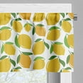 thumbnail image 3 of Ambesonne Lemons Valance Pack of 2, Energetic Colors Citrus Art, 54"X12", Earth Yellow White Green, 3 of 5