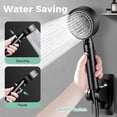 thumbnail image 4 of AIR-Shower Head with Hose, Handheld High Pressure RV Water Saving On Off Switch Detachable Removable Hand Held Showerhead Set with Holder - Black, 4 of 4