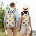 thumbnail image 6 of Balery Heart Polka Dot Vintage Canvas Backpack for Men and Women - Large Capacity, Durable Travel Laptop Bag for School, Work, Hiking, and Outdoor Activities, 6 of 7