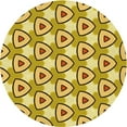 thumbnail image 1 of Ahgly Company Machine Washable Indoor Round Transitional Bold Yellow Area Rugs, 7' Round, 1 of 7