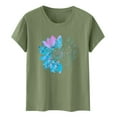 thumbnail image 4 of Womens Casual Tops Sunflower Print Loose Summer Trendy Outfits, 4 of 5