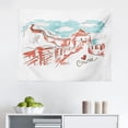 thumbnail image 1 of China Tapestry, Fantasy Sky Cultural Architecture Section Surrounded by Grassland Print, Fabric Wall Hanging Decor for Bedroom Living Room Dorm, 2 Sizes, Multicolor, by Ambesonne, 1 of 1