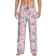 thumbnail image 1 of Kdxio Butterfly Pattern Men's Pajama Pants, Elastic Waist with Drawstring and Pockets, Comfortable Loungewear-Large, 1 of 6