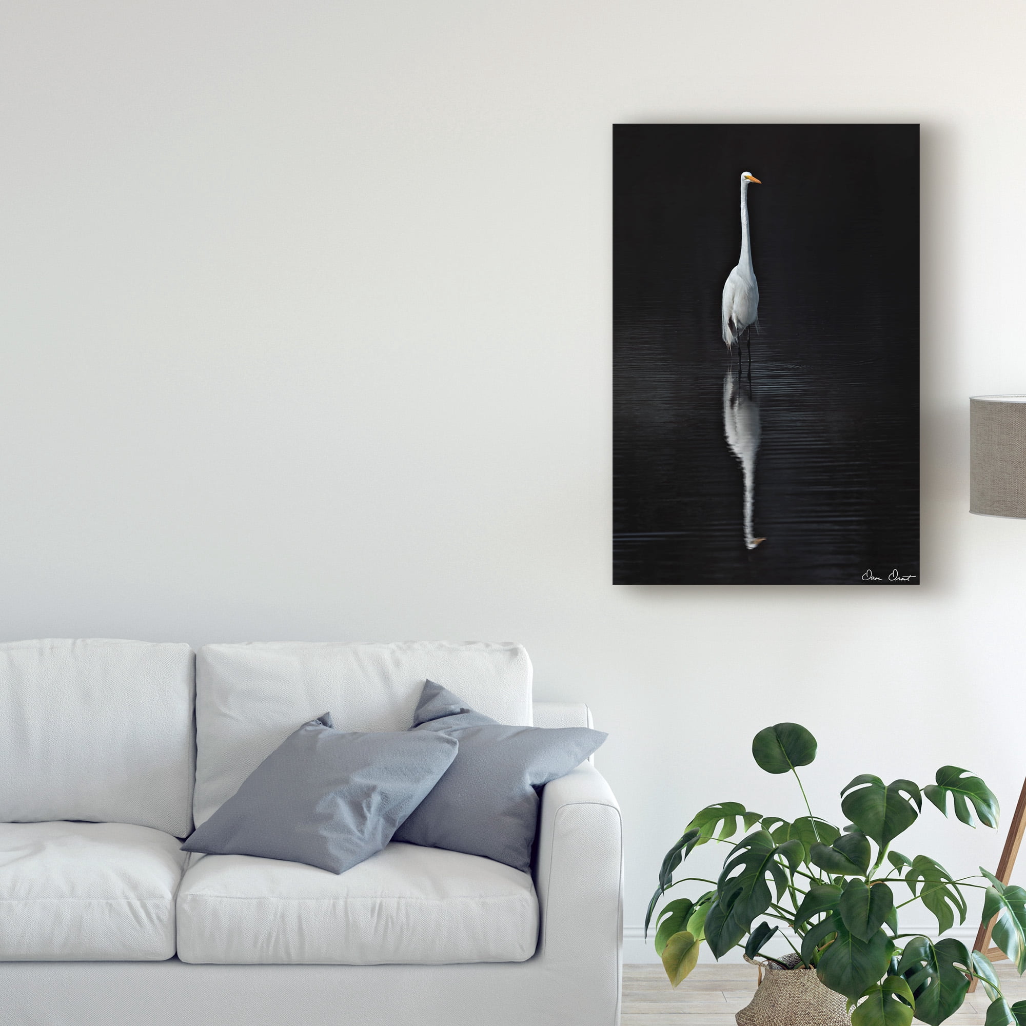 Trademark Fine Art 'Elegant Egret I' Canvas Art by David Drost