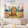 thumbnail image 2 of Welcome Spring Fairy Maine Coon in Flower Meadow Tapestry Cat Lover Kitten Owner Gifts Wall Hanging Backdrop Home Decor - 13002, 2 of 5