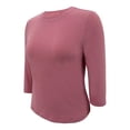 thumbnail image 2 of Playera George Para mujer, Manga al codo, Cuello Redondo Lisa   Rosa Talla EG, 2 of 4