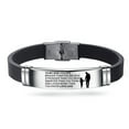 thumbnail image 1 of Fiudx Pulsera Inspiradora de Acero Inoxidable "Para Mi Hijo", con Frase Grabada de Valentía, Acabado Pulido y Diseño Ajustable, Regalo de Cumpleaños y Graduación, para Animar a Mi Hijo., 1 of 2