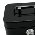 thumbnail image 6 of Cash Box with Lock Treasure Chest Money Box Metal Small Modern Collection Holder Piggy Bank Lock Box with Key for Prizes Adults Black, 6 of 8