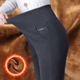 thumbnail image 3 of Pantalones de otoño e invierno para niñas gorditas de mediana edad y mayores con forro polar o sin forro polar, leggings de cintura alta para mujer, pantalones pitillo elásticos para madres, 3 of 5