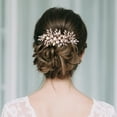 thumbnail image 4 of Handmade Wedding Hair Comb Clip Rhinestone Bridal Hair Comb Piece, Hair Accessories for Brides Women (Gold), 4 of 4
