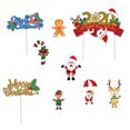 thumbnail image 6 of Entireivity 9 in 1 Christmas Cupcake Toppers Festive Cake Decor Party Favors for Home Party (Random Style), 6 of 8