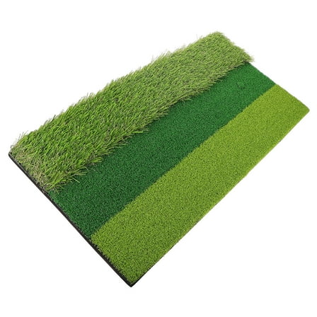 Portable Tricolor Golf Turf Practice Mat for Training Realistic Feel PP Foam Plastic Green
