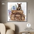 thumbnail image 5 of Frenchie Luggage Floral Canvas Glam Art Prints by Art Remedy, Black Frame, 40" x 40", 5 of 7
