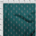 thumbnail image 2 of oneOone Cotton Silk Dark Teal Blue Fabric Leaves & Floral Block Sewing Fabric By The Yard Printed Diy Clothing Sewing Supplies 42 Inch Wide, 2 of 4