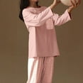thumbnail image 4 of Womens Pajama Sets Cozy Long Sleeve Cartoon Comfortable Home Outfits Sleepwear Loungewear Nightwear Nightclothes Homewear, 4 of 5