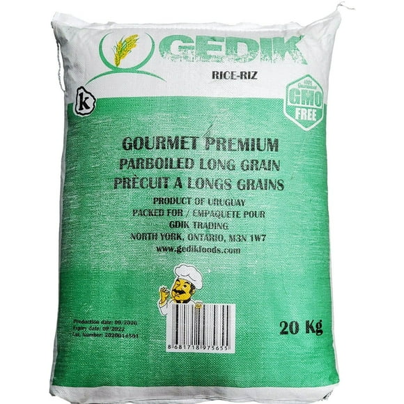 Gedik Gourmet Premium Parboiled Rice Long Grain, 20 Kg