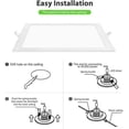 thumbnail image 3 of CHUANK 2 Pack 9W LED Ceiling Light Square Recessed Ceiling Light Ultra-thin Downlight Flat Panel Lamp 4000-4500K(Neutral White Light) - 5H0XT, 3 of 5