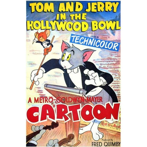 Tom and Jerry in the Hollywood Bowl Movie Poster Print (27 x 40)