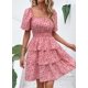 thumbnail image 2 of Vestido PRETTYGARDEN Floral de Verano con Escote Cuadrado y Volantes Talla M, 2 of 7