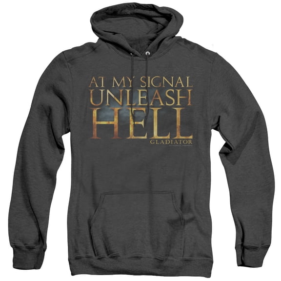 Gladiator Unleash Hell Adult Heather Hoodie Sweatshirt Black