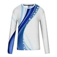 thumbnail image 4 of IROINNID Clearance Long Sleeve Pullover Shirts for Men Casual Round Neck Line 3D Printed T-Shirt Blouse,Light Blue, 4 of 5