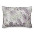 thumbnail image 2 of Creative Products Purple And Green Flowers With Abstract Drip 14 x 20 Spun Poly Pillow, 2 of 3