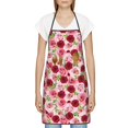 thumbnail image 3 of Pofeuu Rose Flowers Print Aprons with Pockets, Cute Aprons for Kitchen, Cooking, Server, Barber, Chef Apron, 3 of 7