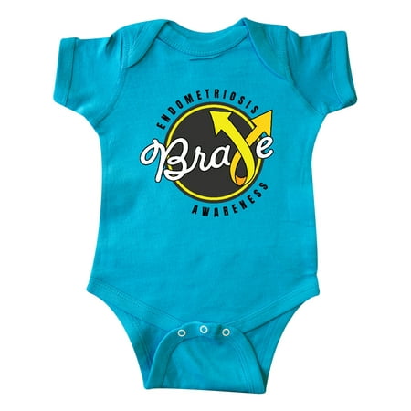 

Inktastic Endometriosis Awareness Brave with Arrow Ribbon Gift Baby Boy or Baby Girl Bodysuit