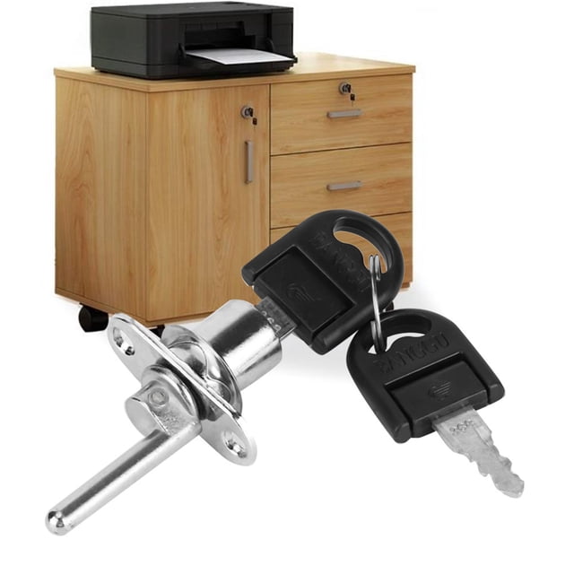 2 Cajones Con Cerradour Para Muebles, Seguridad de Oficina Con 2 Llaves, Aleacio de Zinc de, Instalacia ESTABLE, Placa de Bloqueo Engrosada, Amplia aplicacia,