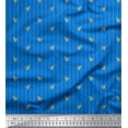 thumbnail image 1 of Soimoi Cotton Voile Fabric Leaves,Flower Bud & Stripe Print Fabric by The Yard 56 Inch Wide, 1 of 1