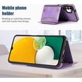 thumbnail image 4 of for Samsung Galaxy A13 Crossbody Wallet Case for Women, Bling Glitter PU Leather Phone Case with RFID Blocking Card Holder Cover for Samsung Galaxy A04S /A13 SZ Purple, 4 of 18